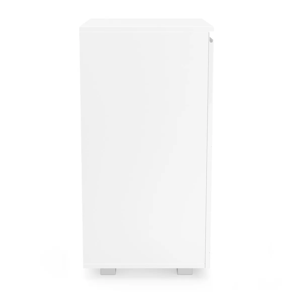 Kommode AVILA 1 Tür 50 x 80 cm Hochglanz weiss