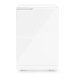Kommode AVILA 1 Tür 50 x 80 cm Hochglanz weiss