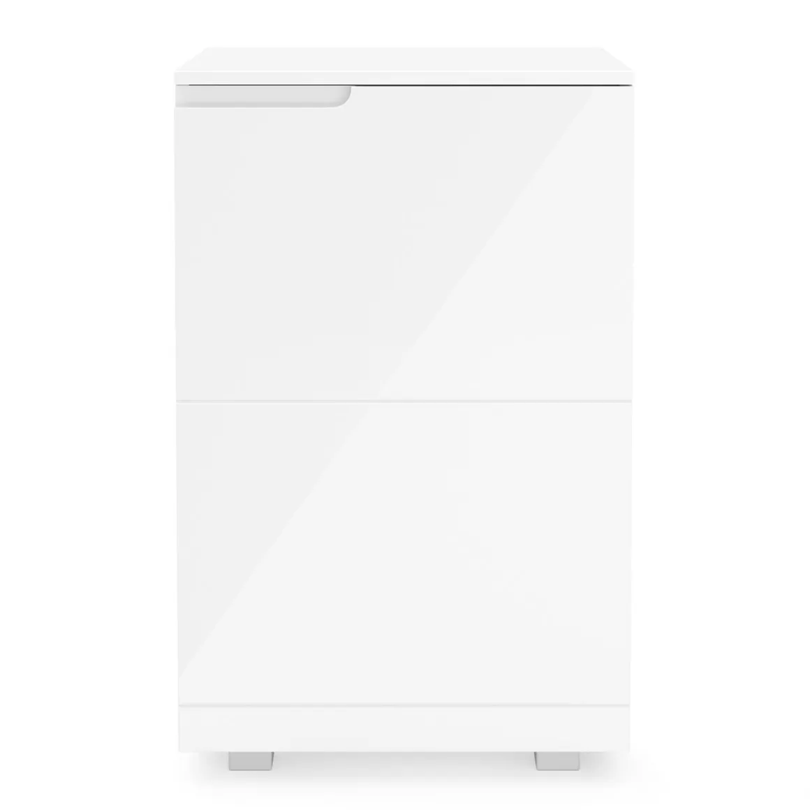 Kommode AVILA 1 Tür 50 x 80 cm Hochglanz weiss
