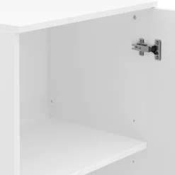 Kommode AVILA 1 Tür 50 x 80 cm Hochglanz weiss