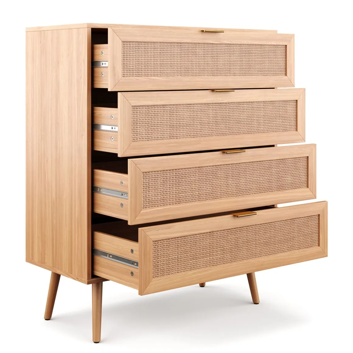 Kommode Holz ARNO 4 Schubladen 80 x 97 cm