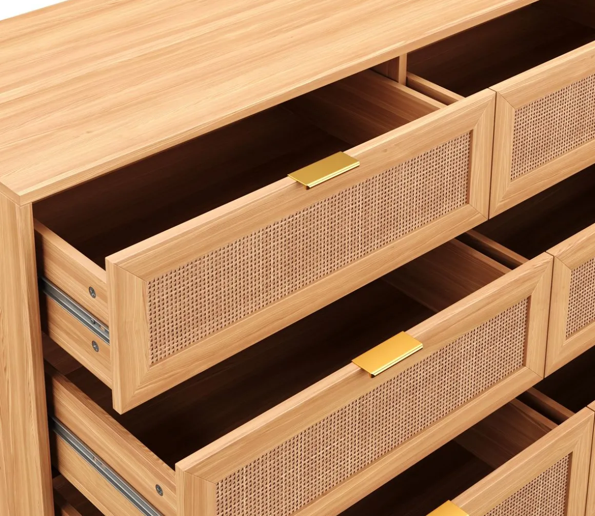 Kommode Holz ARNO 6 Schubladen 120 x 76 cm
