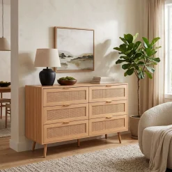 Kommode Holz ARNO 6 Schubladen 120 x 76 cm