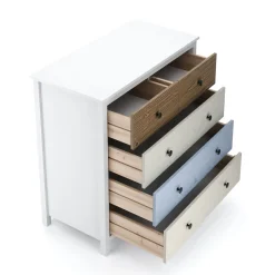 Kommode Holz MAGDA 79 x 80 cm weiss