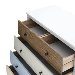 Kommode Holz MAGDA 79 x 80 cm weiss
