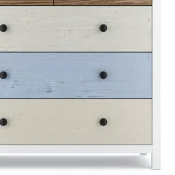 Kommode Holz MAGDA 79 x 80 cm weiss