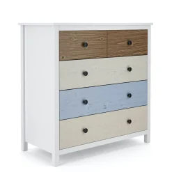 Kommode Holz MAGDA 79 x 80 cm weiss