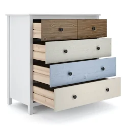 Kommode Holz MAGDA 79 x 80 cm weiss