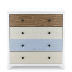 Kommode Holz MAGDA 79 x 80 cm weiss