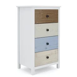 Kommode Holz MAGDA 46 x 80 cm weiss