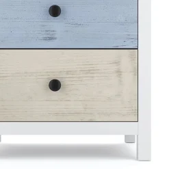 Kommode Holz MAGDA 46 x 80 cm weiss