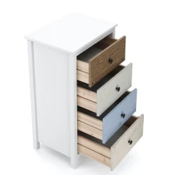 Kommode Holz MAGDA 46 x 80 cm weiss