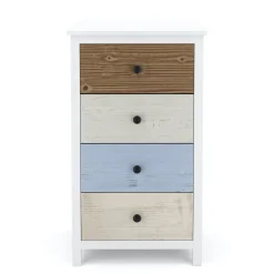 Kommode Holz MAGDA 46 x 80 cm weiss