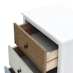 Kommode Holz MAGDA 46 x 80 cm weiss