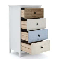 Kommode Holz MAGDA 46 x 80 cm weiss
