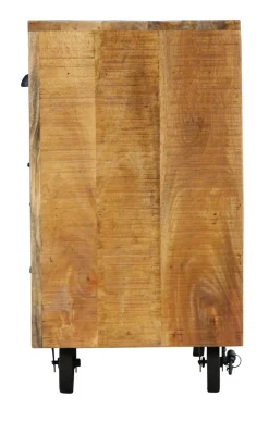 Kommode Holz Vintage FABRIZIO auf Rollen 70 x 75 cm