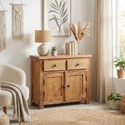 Kommode Holz Vintage PEDRO 75 x 65 cm