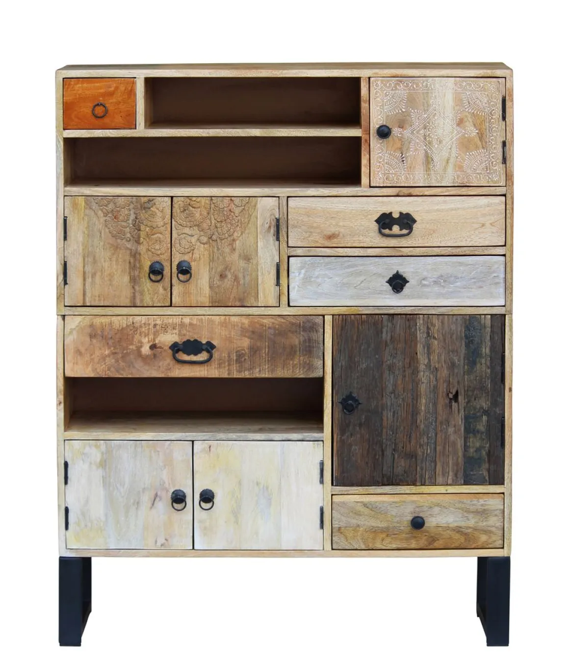 Kommode Holz Vintage REMI 100 x 130 cm