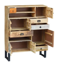 Kommode Holz Vintage REMI 100 x 130 cm
