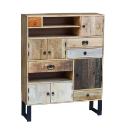 Kommode Holz Vintage REMI 100 x 130 cm