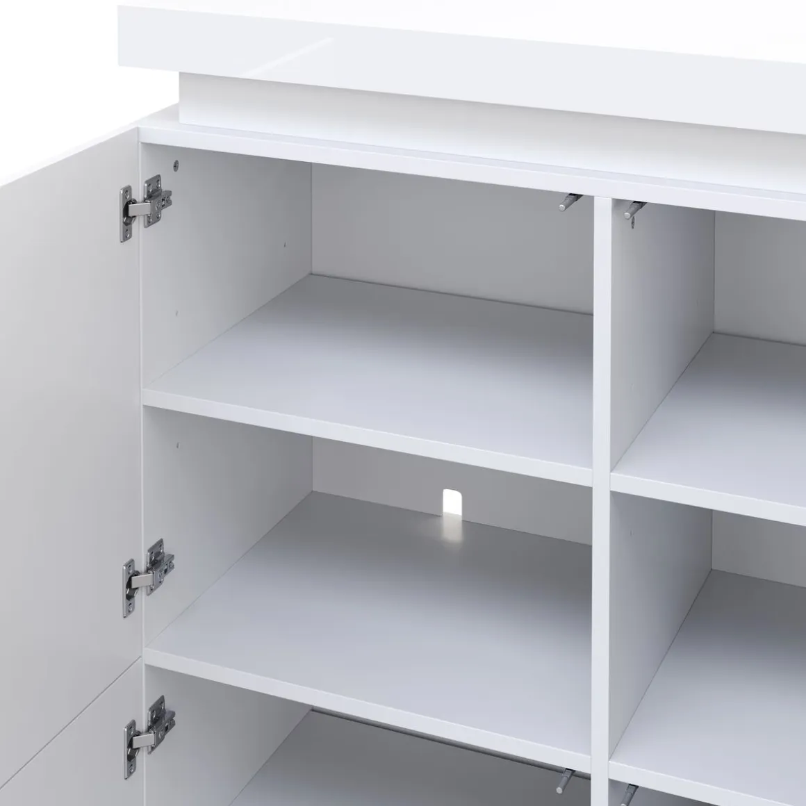 Kommode LED ENRICO 96 x 125 cm weiss