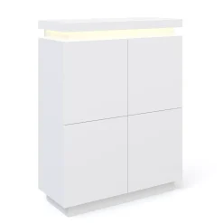 Kommode LED ENRICO 96 x 125 cm weiss