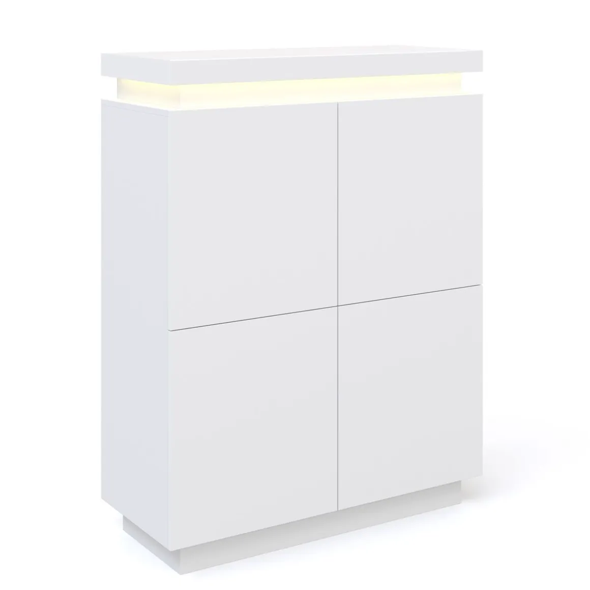 Kommode LED ENRICO 96 x 125 cm weiss