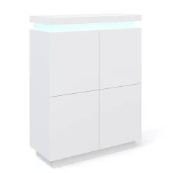 Kommode LED ENRICO 96 x 125 cm weiss