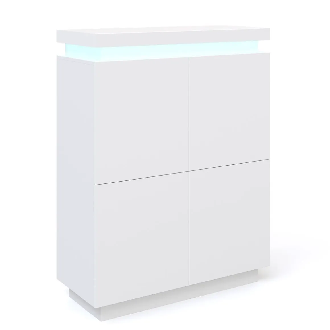 Kommode LED ENRICO 96 x 125 cm weiss