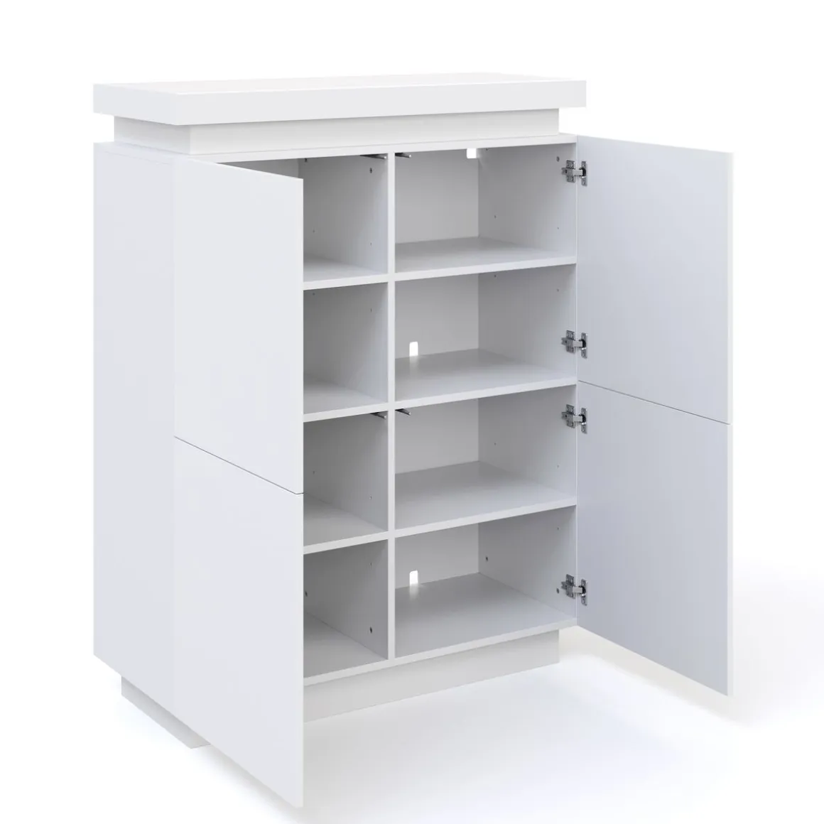 Kommode LED ENRICO 96 x 125 cm weiss