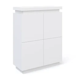 Kommode LED ENRICO 96 x 125 cm weiss