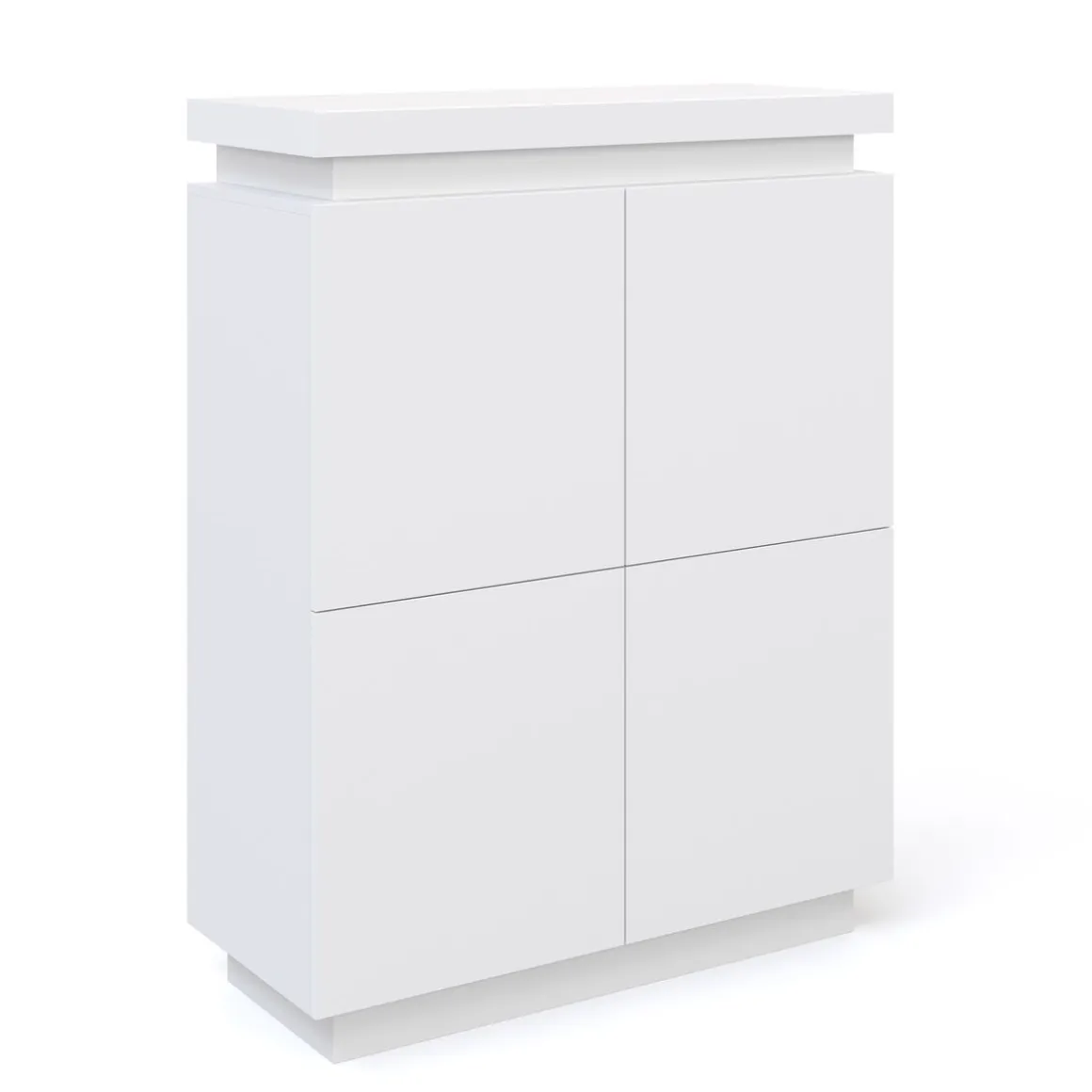 Kommode LED ENRICO 96 x 125 cm weiss