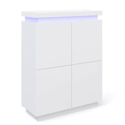 Kommode LED ENRICO 96 x 125 cm weiss
