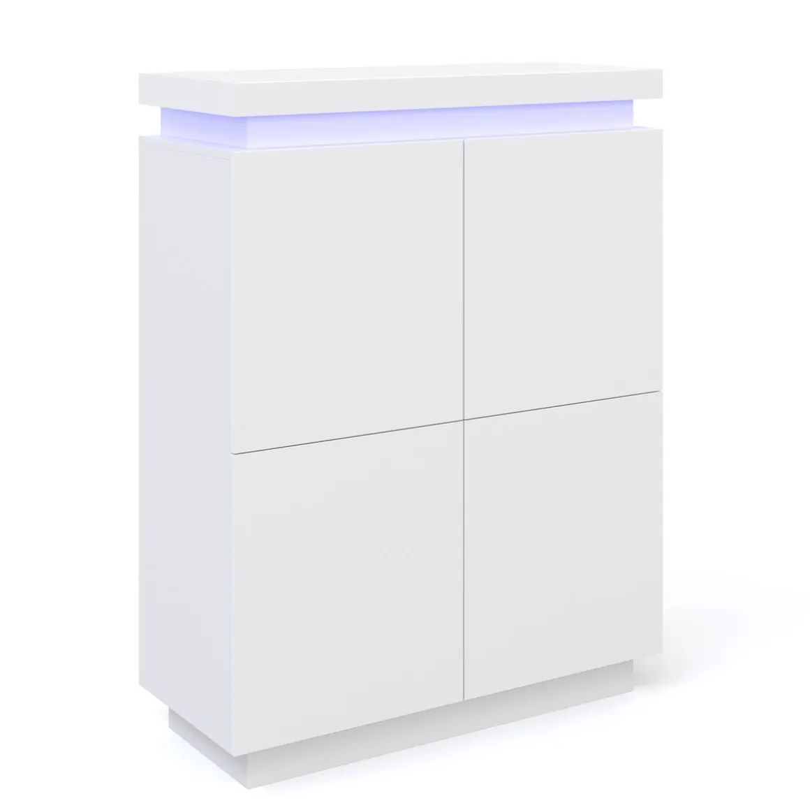 Kommode LED ENRICO 96 x 125 cm weiss