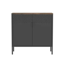 Kommode Metall AMET 80 x 80 cm schwarz
