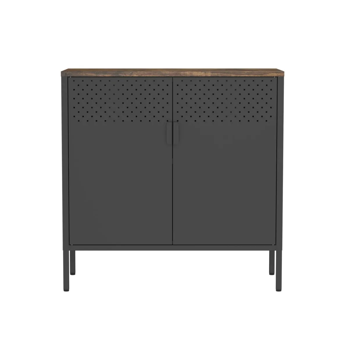 Kommode Metall AMET 80 x 80 cm schwarz
