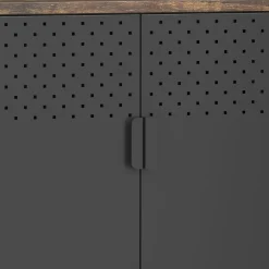 Kommode Metall AMET 80 x 80 cm schwarz