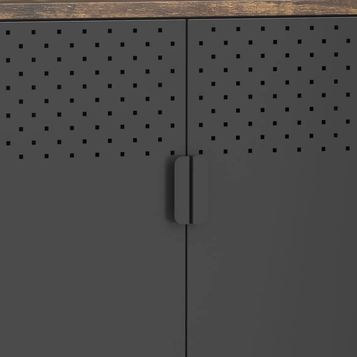 Kommode Metall AMET 80 x 80 cm schwarz