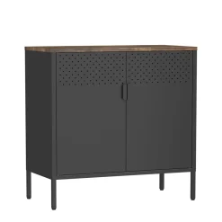 Kommode Metall AMET 80 x 80 cm schwarz