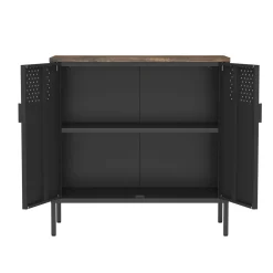 Kommode Metall AMET 80 x 80 cm schwarz