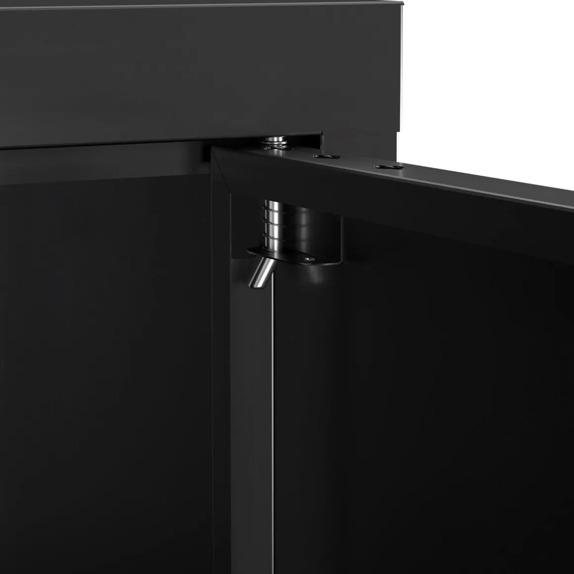 Kommode Metall ANTEY 2 Türen 2 Schubladen 67 x 107 cm schwarz