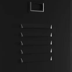 Kommode Metall ANTEY 2 Türen 2 Schubladen 67 x 107 cm schwarz
