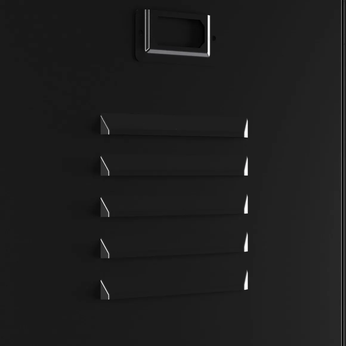 Kommode Metall ANTEY 2 Türen 2 Schubladen 67 x 107 cm schwarz