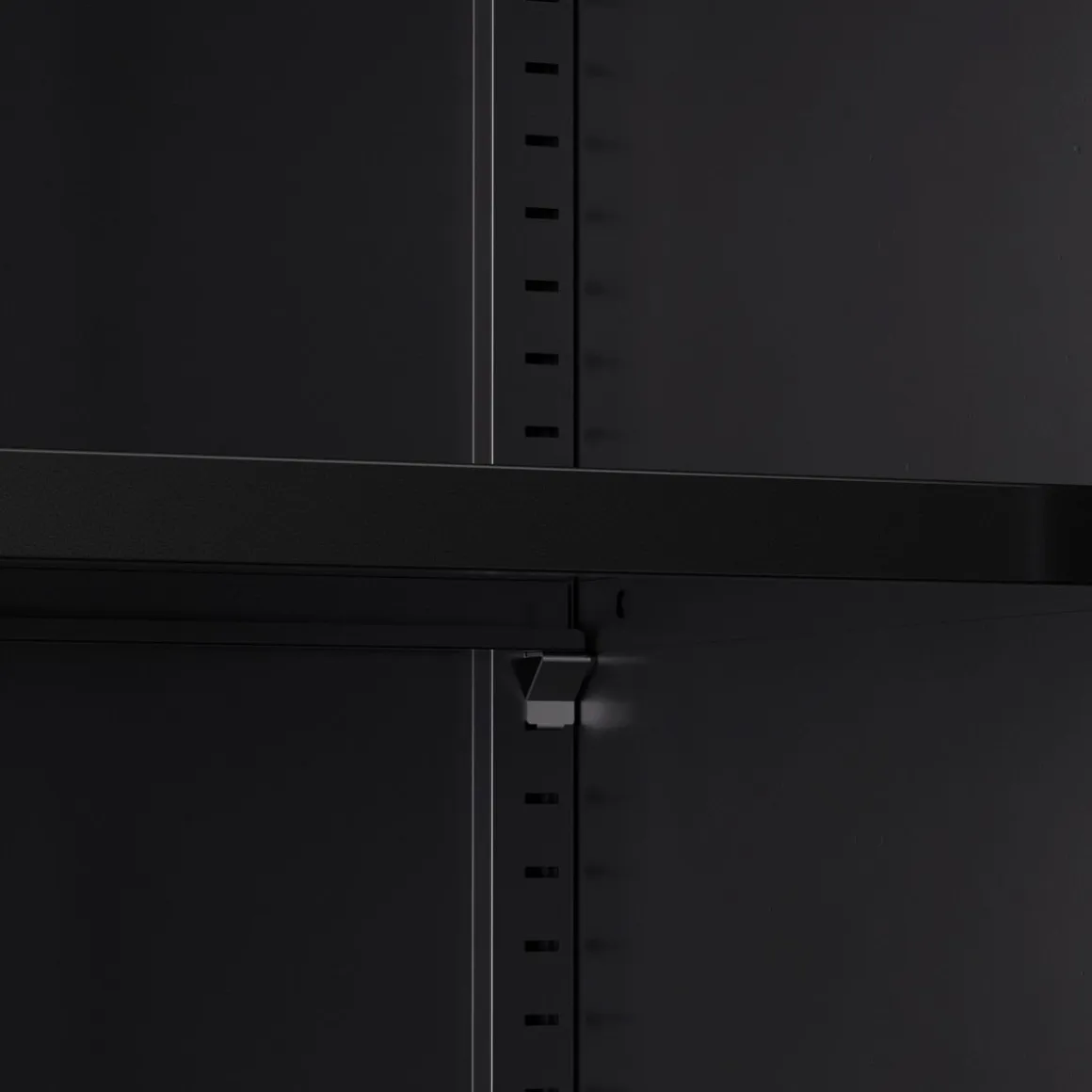 Kommode Metall ANTEY 2 Türen 2 Schubladen 67 x 107 cm schwarz