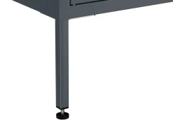 Kommode Metall BRANDO 80 x 101 cm anthrazit