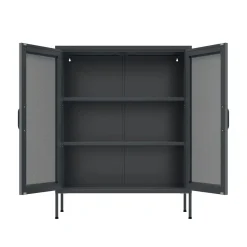 Kommode Metall BRANDO 80 x 101 cm anthrazit