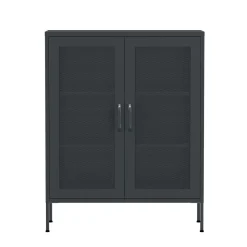 Kommode Metall BRANDO 80 x 101 cm anthrazit