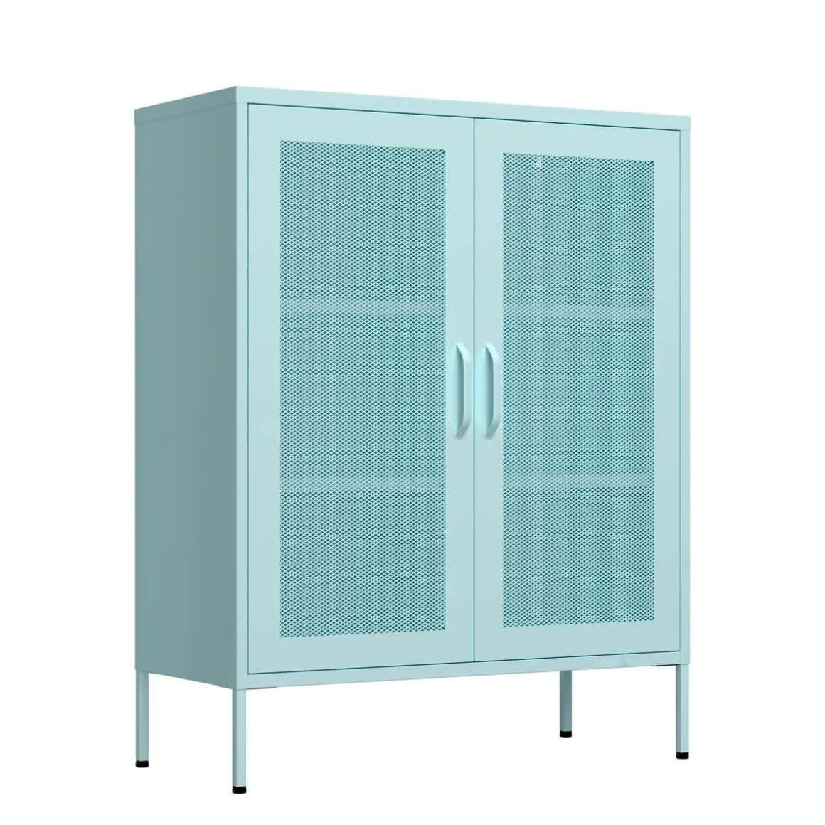 Kommode Metall BRANDO 80 x 101 cm mint