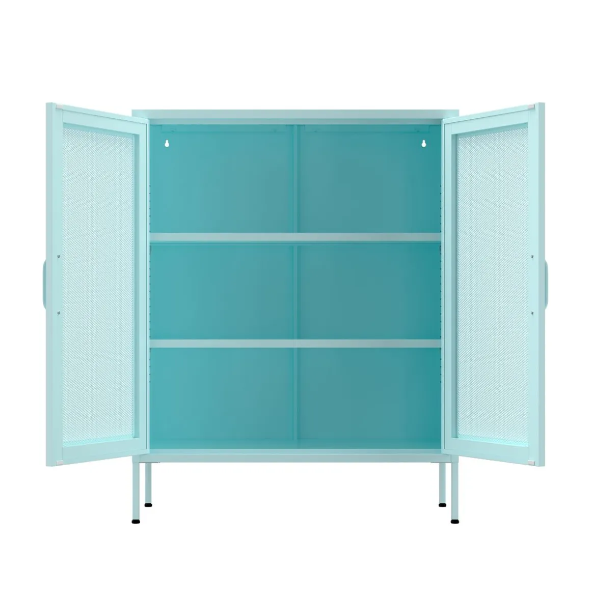Kommode Metall BRANDO 80 x 101 cm mint
