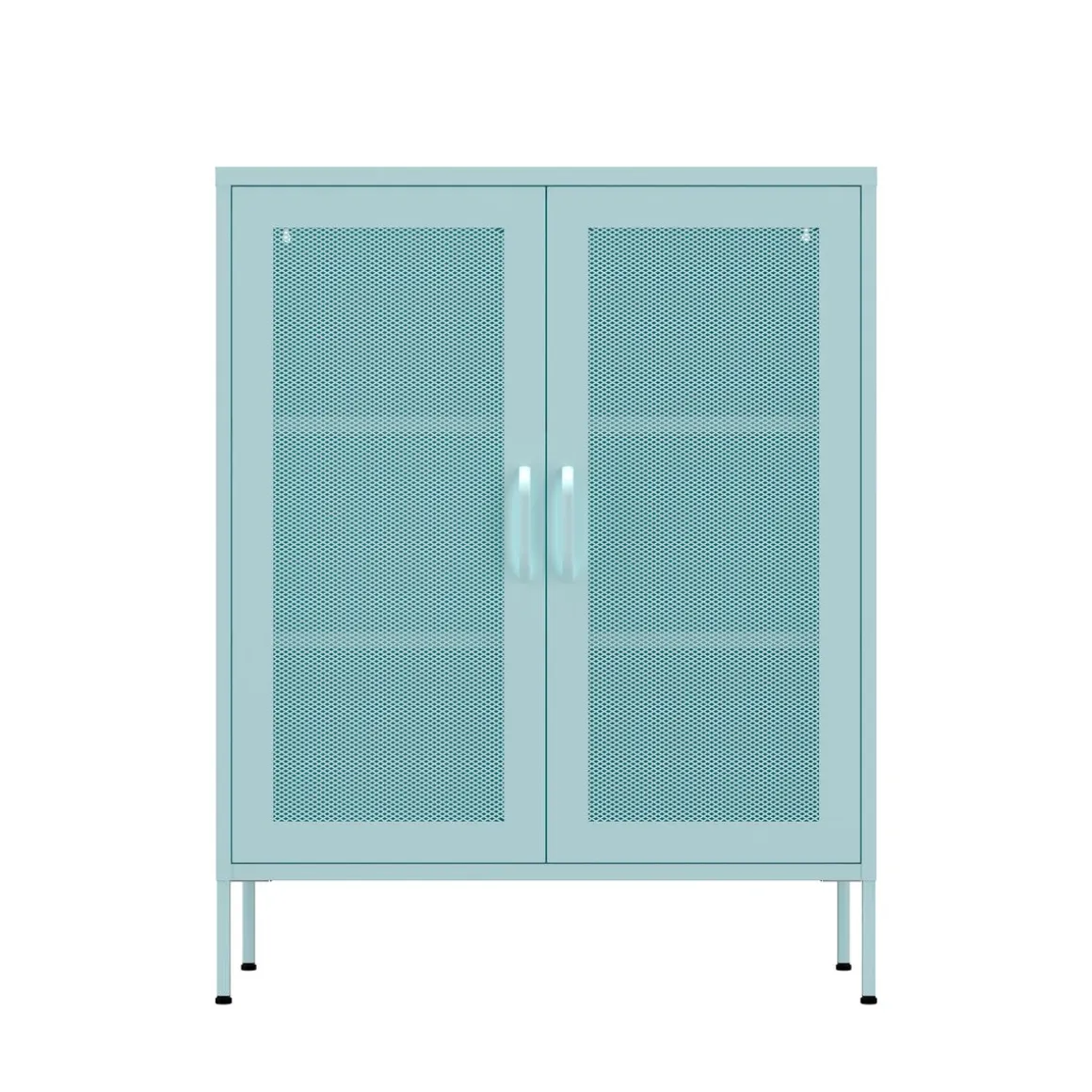 Kommode Metall BRANDO 80 x 101 cm mint